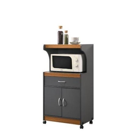 MADE-TO-ORDER 45.19 x 15.75 x 24 in. Microwave Kitchen Cart, Grey & Oak MA2584711